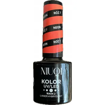 Lak na nehty NIUQI Hybridní lak UV/LED NEONOVÁ RŮŽOVÁ 7