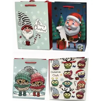 Dárková taška Vánoční dárková taška velká, mix motivů, 33 x 46 x 10cm