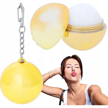 POMADKA Balzám na rty KULA Kulka EOS Přívěsek Na Klíče SPF15 - Zlatý