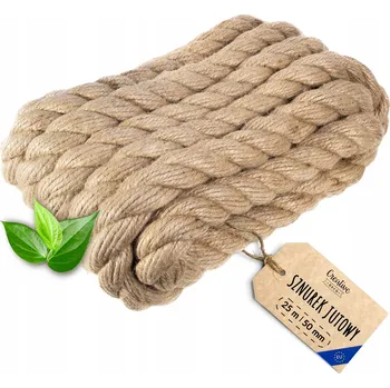 Lany Jutový provaz lodní silný odolný škrabadlo lano šňůra 50mm 25m