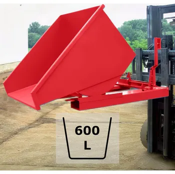 Odpadkový koš Výklopný kontejner (přepravník) 600 litrů, var. základní, červená