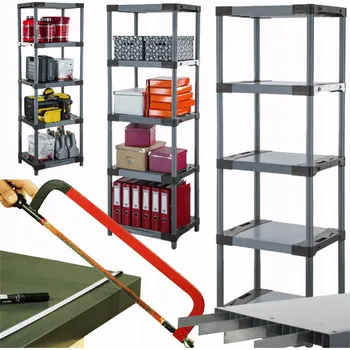 Dílenský regál Plastový regál do sklepa TYTAN-5_080_SZAR