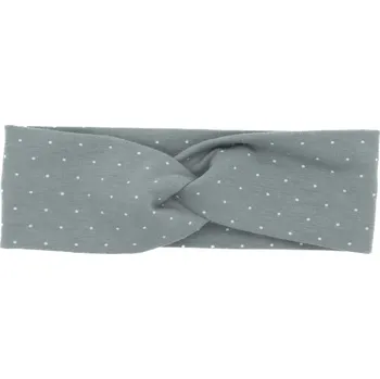 Čelenka Dětská čelenka šedá s tečkami 0-6m