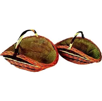 koš krbový POVROZKOVÝ světlý(obšitý jutou) set 58x35x37,65x42x40cm