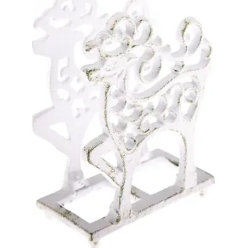 Vánoce Casa de Engel Litinový držák na ubrousky - sob - bílý