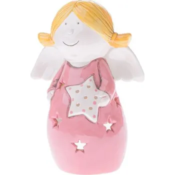 Svícen Casa de Engel Keramický anděl - svícen růžová 1/16