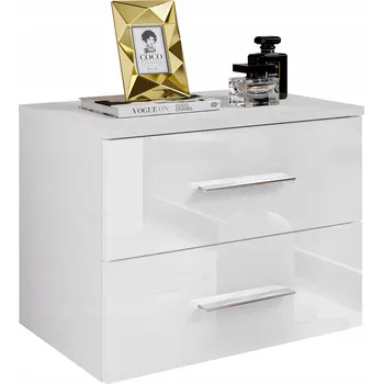 Noční stolek Lukmebel CAL00009 závěsný Noční stolek bílý 55x37x42 cm