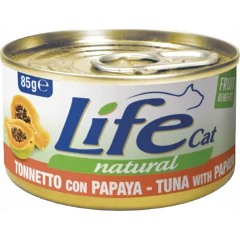Krmivo pro kočku LIFE CAT KONZERVA 85G TUŇÁK + PAPÁJA