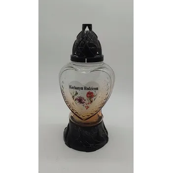 Svíčka OZDOBA SRDCE L-925 / SAMOLEPKA / PRO MILOVANÉ RODIČE