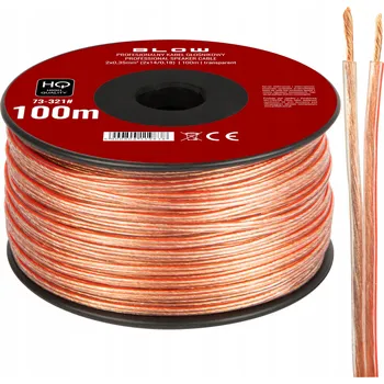 Audio kabel KABEL REPRODUKTOROVÝ DVOUŽILOVÝ PROFESIONÁLNÍ HQ 2x0,35mm 100m PRO LED