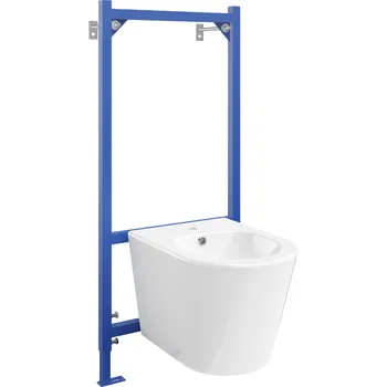 Klozet Mexen sada podomítková bidetová rám Fenix B s bidetem Rico, bílý - 69935724800 Podomítkové bidetové sady