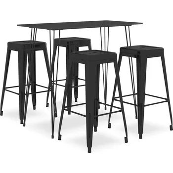 Jídelní set zahrada-XL 5dílný barový set černý 3057373