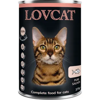 Krmivo pro kočku LOVCAT Mokré krmivo pro kočky monoproteinové Pure Salmon - LOSOS 375g