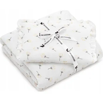 Povlečení Povlečení s volánkem | Mušelínová přikrývka s výplní 75x100