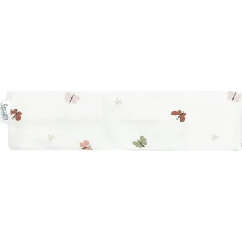 Čelenka Rovná dětská čelenka bílá s motýlky 7m-5r