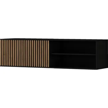 Televizní stolek Závěsný TV stolek Meorati 150 cm černý/dub Artisan