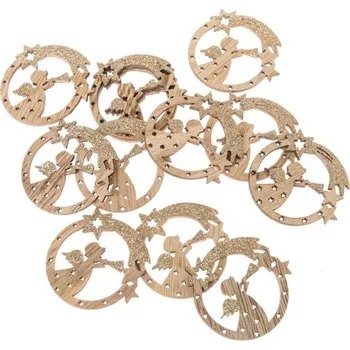 Vánoční dekorace Casa de Engel Dřevěné vánoční ozdoby - sada 12ks