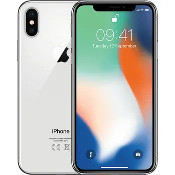 Mobilní telefon iPhone X 256GB Stříbrná třídy Velmi dobrý+