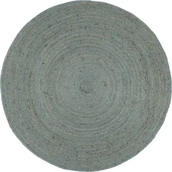 vidaXL Ručně vyrobený koberec juta kulatý 240 cm olivově zelený