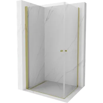 Mexen Pretoria Duo sprchový kout 90 x 80 cm, transparentní, zlatý - 852-090-080-50-00-02 Sprchové kouty