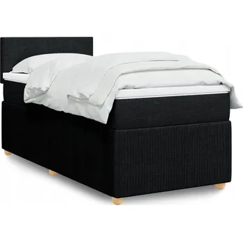 Ložnice Čalouněná jednolůžková postel VidaXL 100x200 cm, černá