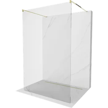 Mexen Kioto samostatně stojící sprchová stěna 160 x 200 cm, transparentní 8 mm, zlatá - 800-160-002-50-00 Sprchové stěny