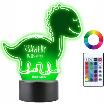 Lampička Noční Lampa 3D LED Metrička pro dítě Gravírování