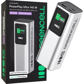 Powerbanka Green Cell PowerPlay Ultra 25200 mAh černá