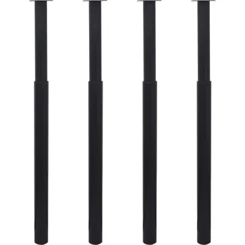Psací stůl zahrada-XL Teleskopické nohy ke stolu 4 ks černé 710 mm–1 100 mm 3051488