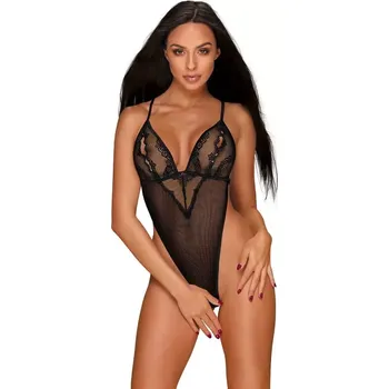 Dámské spodní prádlo Žhavé body Millagro teddy - Obsessive L/XL Černá