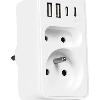 Elektrická zásuvka Elektrická zásuvka Vayox 2 zásuvky s uzemněním, 2x USB-A, 2x USB-C