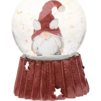 Vánoční dekorace Casa de Engel Polyresinové sněžítko se skřítkem