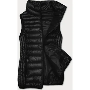 Dámská vesta Černá dámská vesta se stojáčkem (B8233-1) odstíny černé L (40)