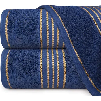 BAVLNĚNÝ RUČNÍK TIWANO 70X140 CM TMAVĚMODRÁ