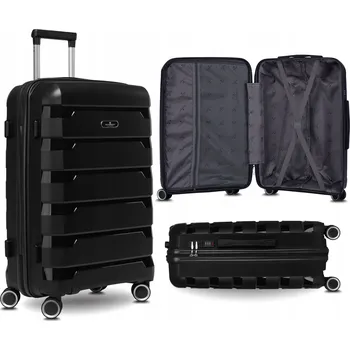 Peterson Střední tvrdý kufr z polypropylenu PTN HPP-01-W-M-1778, 56 l