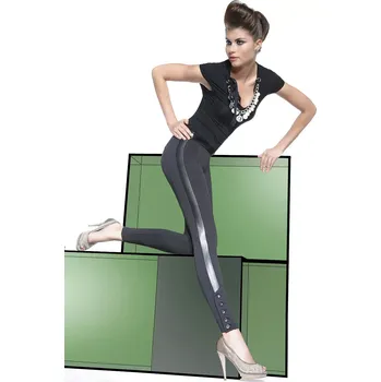 Legíny Jessica - Bas Bleu 200den XXL Černá