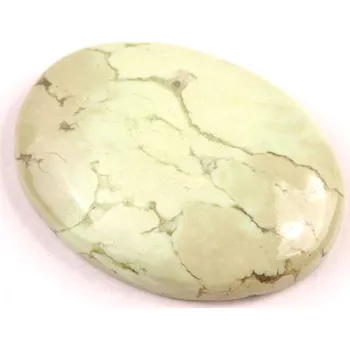 Přírodní kámen Kabošon Citronový Chrysopras č.6700 (27x20x5mm)