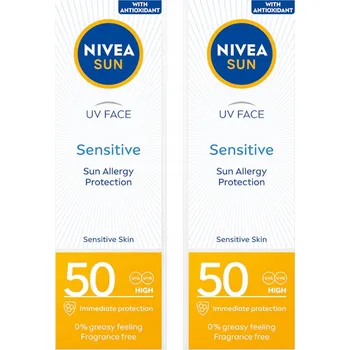 Přípravek na opalování Pleťový krém s UV ochranou Nivea Sun 50 SPF pro denní použití 50 ml