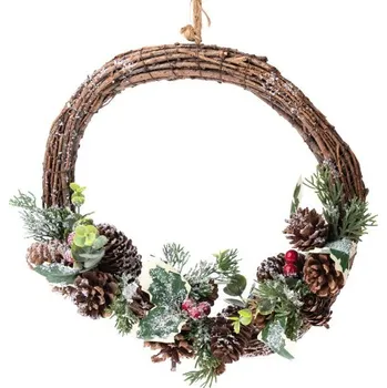 Vánoce Casa de Engel Dřevěný závěsný věnec