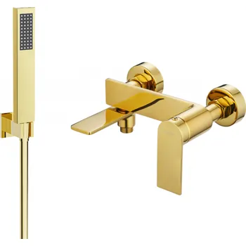 Vodovodní baterie Mexen Zero R02 vana baterie se sprchovou sadou, zlatá - 7113R02-50 Bateriové soupravy