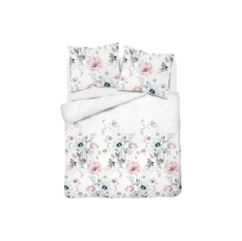 Povlečení POVLEČENÍ KVĚTINY LOUKA ZAHRADA BÍLÁ BAVLNA DO LOŽNICE 220X200
