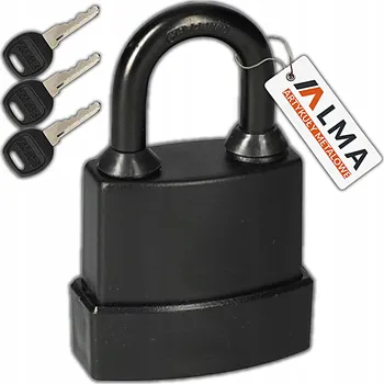 Visací zámek VISACÍ ZÁMEK OBLOUKOVÝ VODĚODOLNÝ LAMINOVANÝ UZÁVĚR 40MM + 3 KLÍČE