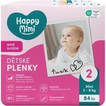 Plena Happy Mimi Dětské plenky JUMBO 2 Mini, 84 ks