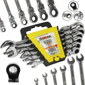 Klíč KLÍČE OČKOPLOCHÉ S RÁČNOU LÁMACÍ 6 KS