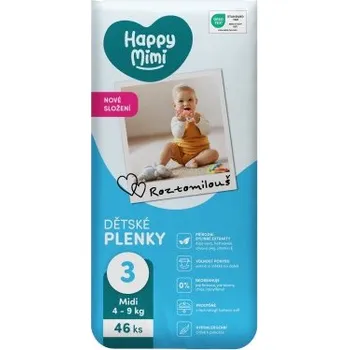 Plenkové kalhoty Happy Mimi Dětské plenky 3 Midi, 46 ks