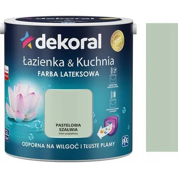 barva na zeď Dekoral latexová Barva na zeď 2,5 l pastelově šalvěj polomatná