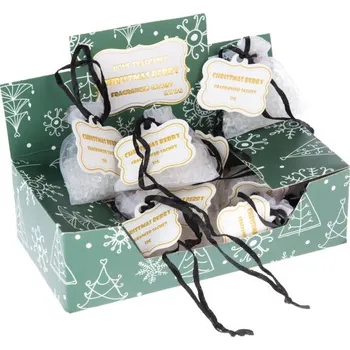 Vánoční dekorace Casa de Engel Vonný sáček z organzy - vánoční bobule - sada 12ks