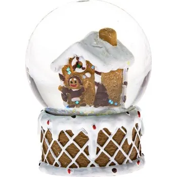 Vánoční dekorace Casa de Engel Polyresinové sněžítko s chaloupkou