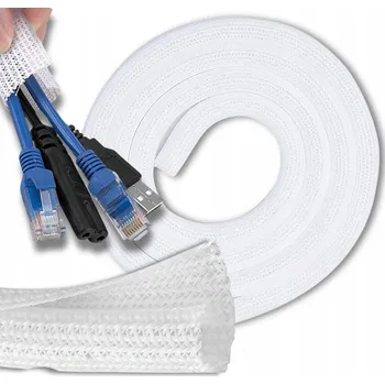 kabelová chránička Lišta na kabely 2m bílá - kryt, maskování a organizér kabelů