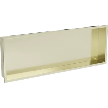 police Mexen X-Wall-R výklenková police s lemem 90 x 30 cm, zlatá kartáčovaná - 1950903010 Koupelnové police